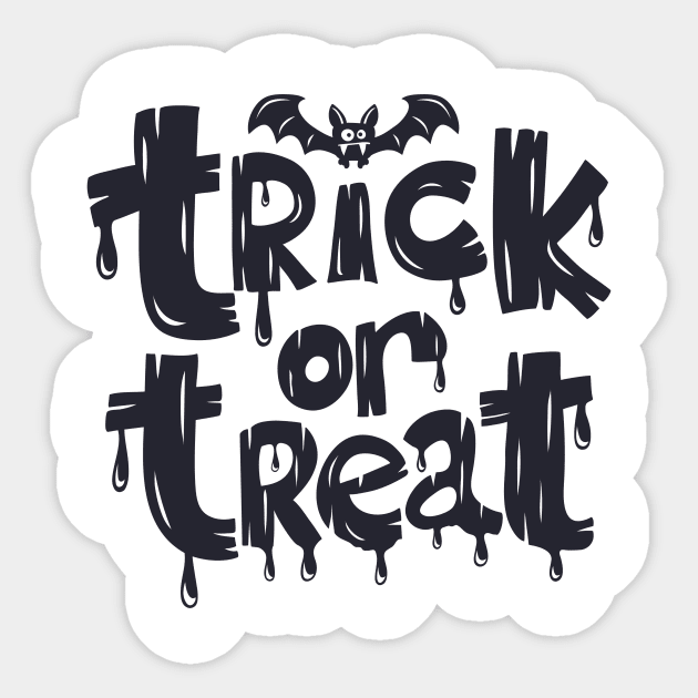 Trick or Treak happy Halloween party Sticker by Teedell